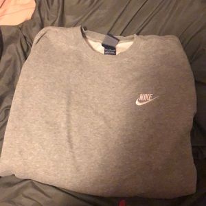 gray nike crewneck